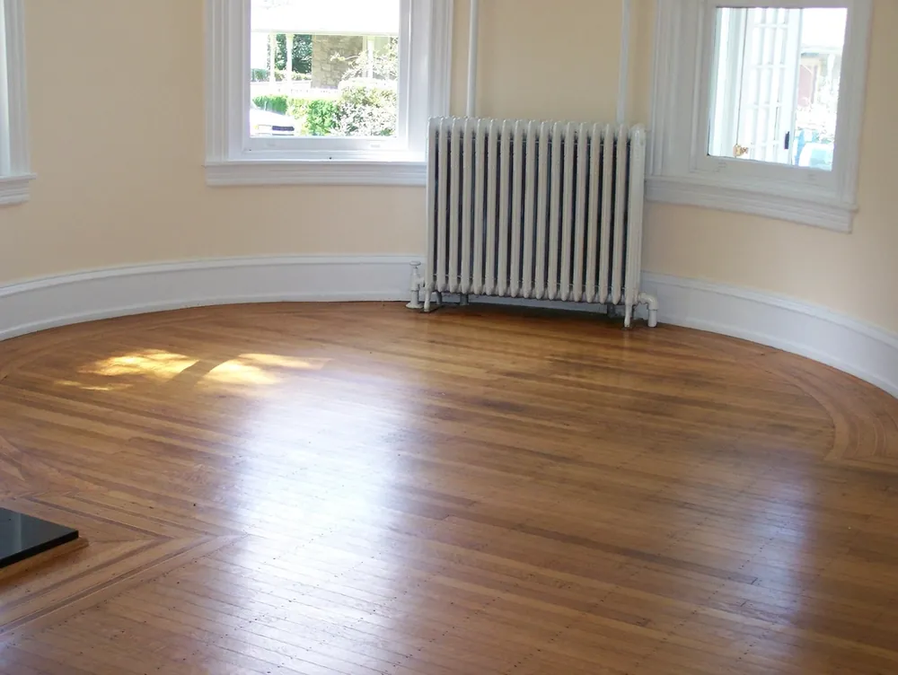 Bright empty living room with freshly finished walls